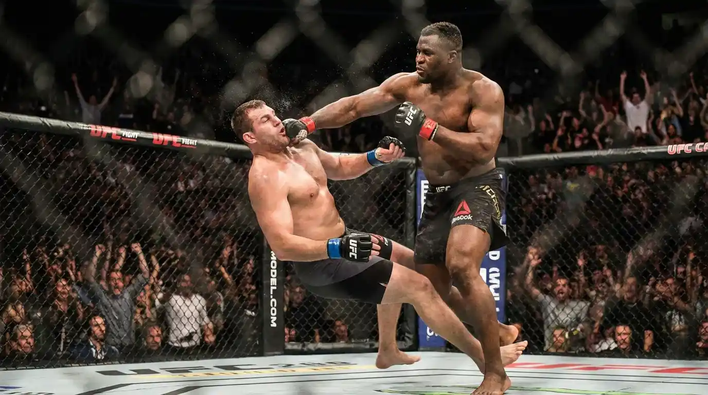 Lutador do UFC a executar um nocaute com estatísticas de KO por categoria de peso