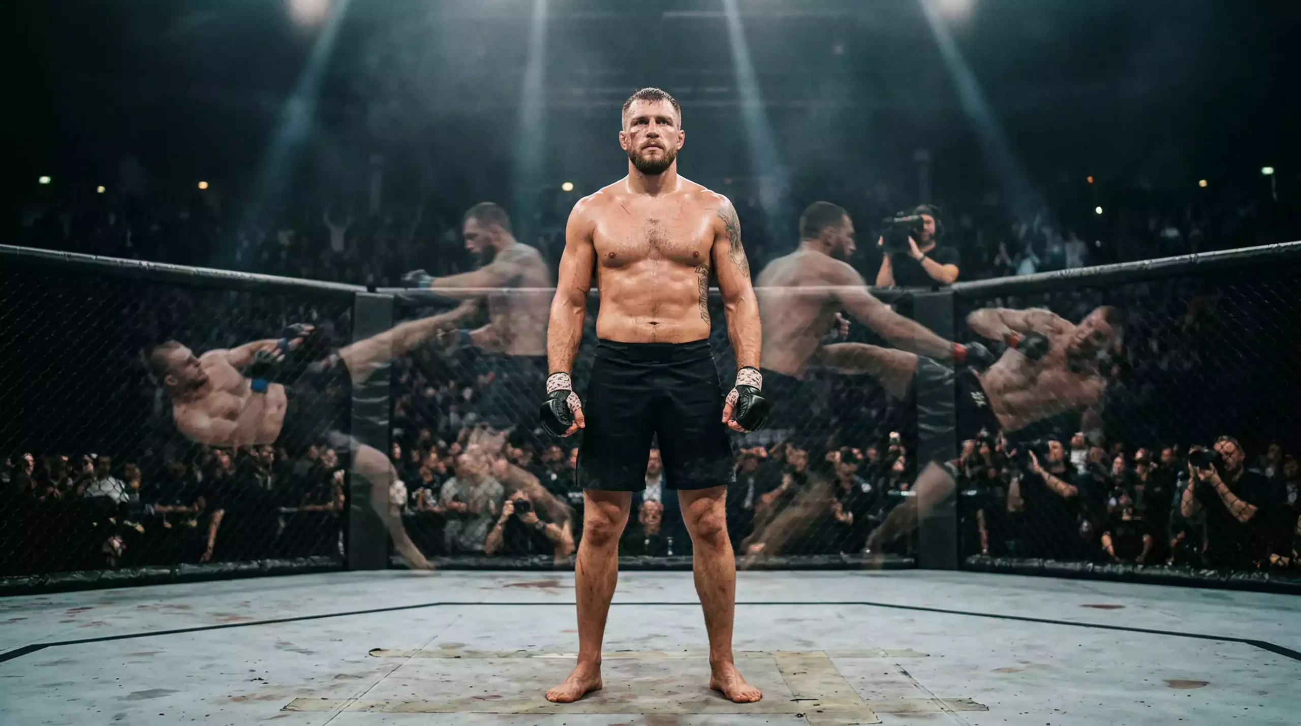 Gráfico de sequências de vitórias no UFC com análise de quando as sequências terminam